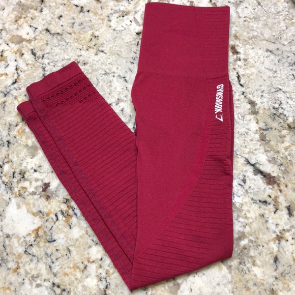 XS Red Dry Fit High Waisted Leggings - Picture 1 of 4